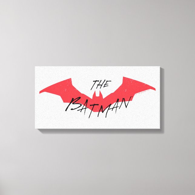 Das Batman-handgeschriebene Bat-Logo Leinwanddruck (Vorderseite)