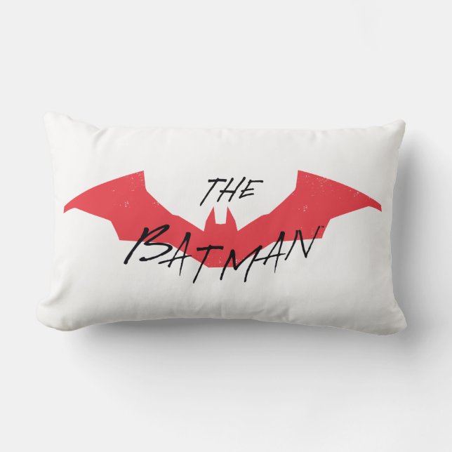 Das Batman-handgeschriebene Bat-Logo Lendenkissen (Vorderseite)