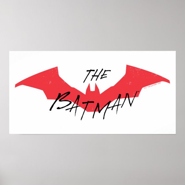Das Batman-handgeschriebene Bat-Logo Poster (Vorne)