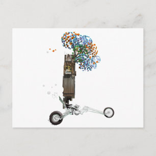 Das Baumhaus-Chopper-Motorrad Postkarte