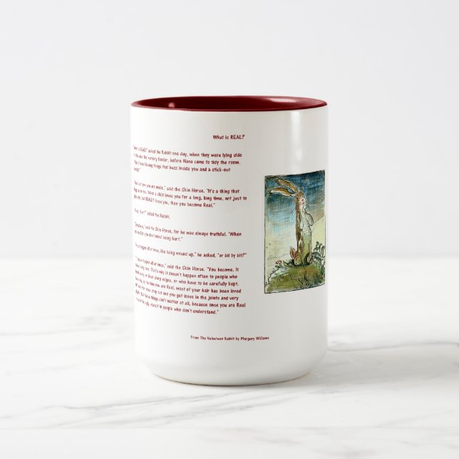 Das Baumwollsamt-Kaninchen - was ist wirklich? Zweifarbige Tasse (Mittel)