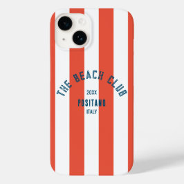Das Beach Club Wappen Red Cabana Strip Case-Mate iPhone 14 Hülle