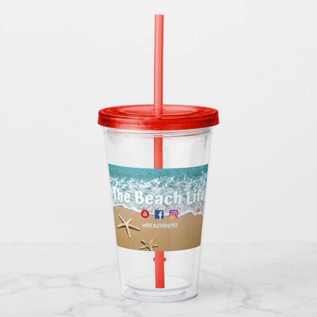 Das Beach Life - Akrylic Tumblers Acryltrinkbecher (Vorderseite)