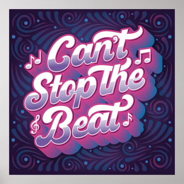 Das Beat Square Poster (24x24) kann nicht aufhalte (Vorne)