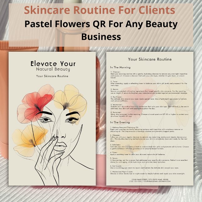 Das Beauty-Logo des Skincare Routine-Planers Flyer (Von Creator hochgeladen)