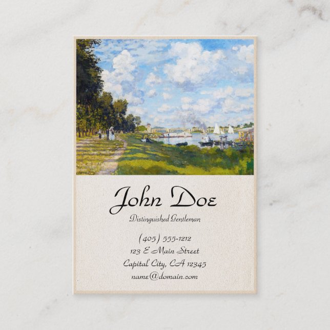 Das Becken in Argenteuil Claude Monet Visitenkarte (Vorderseite)
