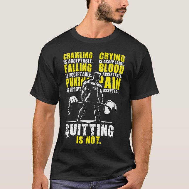 Das Beenden ist nicht akzeptabel - Motivierend Fit T-Shirt (Vorderseite)