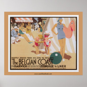 Das belgische Küstenplakat Poster