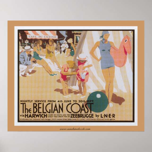 Das belgische Küstenplakat Poster (Vorne)