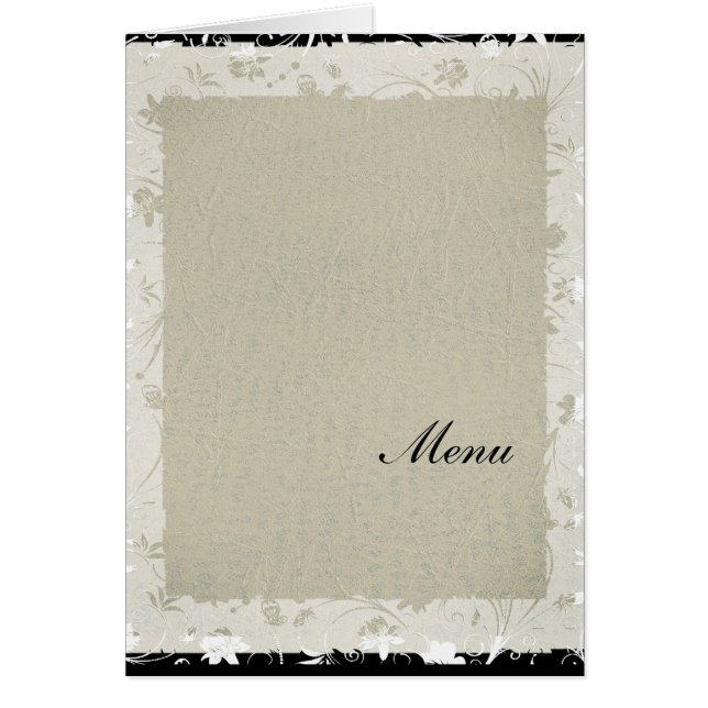 Das beliebteste Hochzeitmenü ist altes Papier (Vorne)