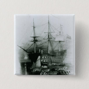 Das Bellerophon an Plymouth-Ton Button