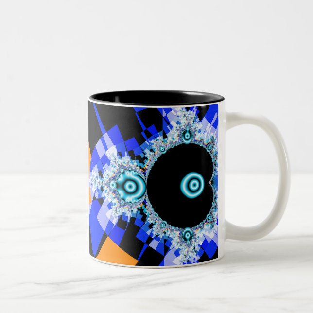 Das berühmte Full Mandelbrot Set Zweifarbige Tasse (Rechts)