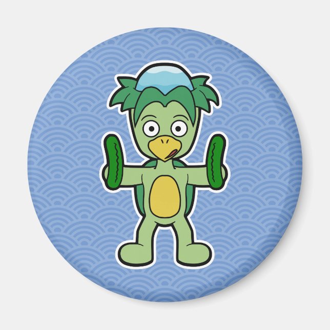 Das berühmte japanische Monster Kappa Yokai Magnet (Vorne)