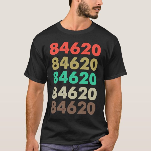 Das besagt 84620 Retro Zip-Code Zipcode 84620 T-Shirt (Vorderseite)