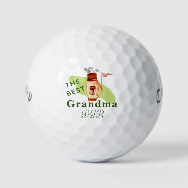 Das BEST GRANDMA Monogramm Golfball (Vorderseite)