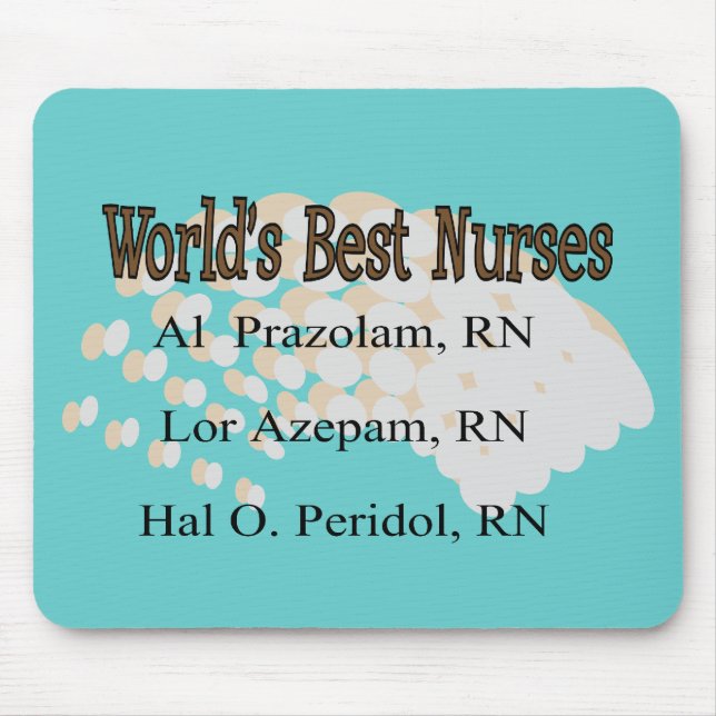 "Das Best-Krankenschwestern der Welt" Mousepad (Vorne)