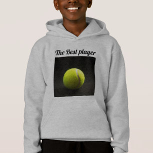 Das Best Player Tennis Ball Trendy Modern Black Hoodie