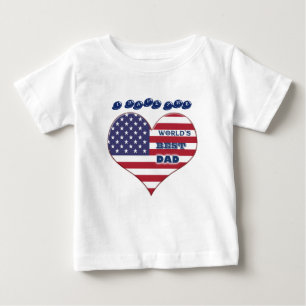 Das beste amerikanische Flaggenherz der Welt für V Baby T-shirt