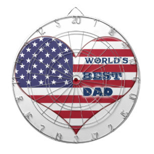 Das beste amerikanische Flaggenherz der Welt für V Dartscheibe