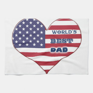 Das beste amerikanische Flaggenherz der Welt für V Handtuch