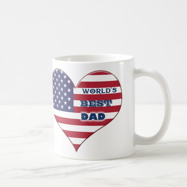 Das beste amerikanische Flaggenherz der Welt für V Kaffeetasse (Rechts)