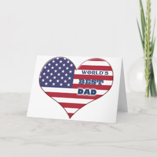 Das beste amerikanische Flaggenherz der Welt für V Karte