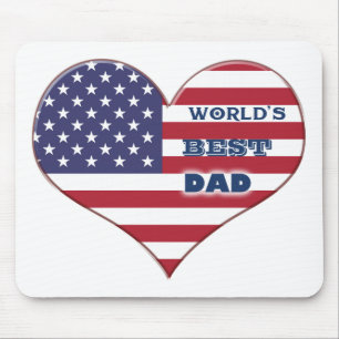 Das beste amerikanische Flaggenherz der Welt für V Mousepad