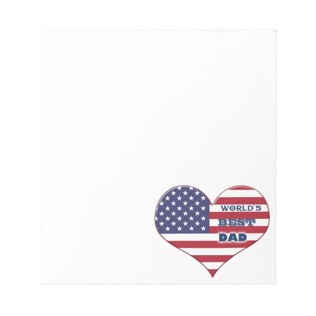 Das beste amerikanische Flaggenherz der Welt für V Notizblock (Vorderseite)