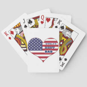 Das beste amerikanische Flaggenherz der Welt für V Spielkarten