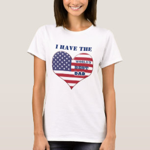 Das beste amerikanische Flaggenherz der Welt für V T-Shirt