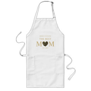 Das beste Angebot für MAMAS mit Black & Gold Effec Lange Schürze