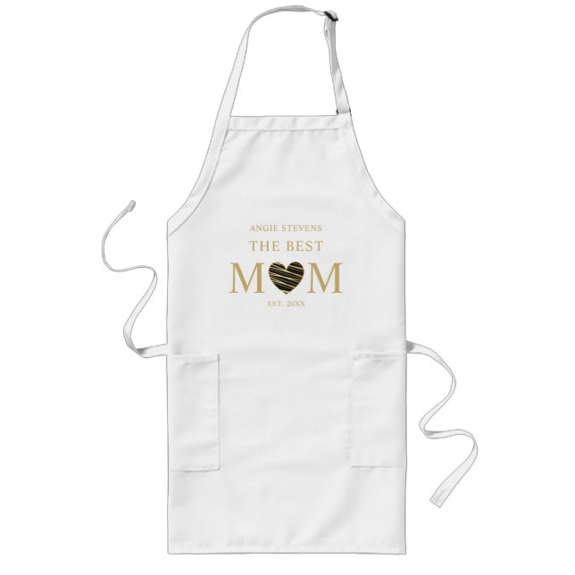 Das beste Angebot für MAMAS mit Black & Gold Effec Lange Schürze (Vorne)