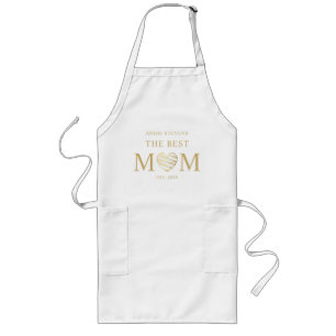 Das beste Angebot für MAMAS: Weißes und goldenes H Lange Schürze