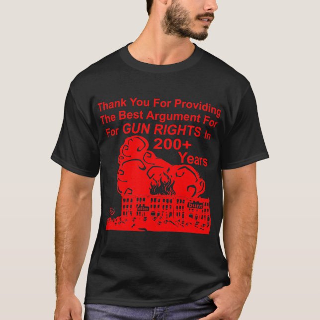 Das beste Argument für die Rechte von Waffen im Ja T-Shirt (Vorderseite)