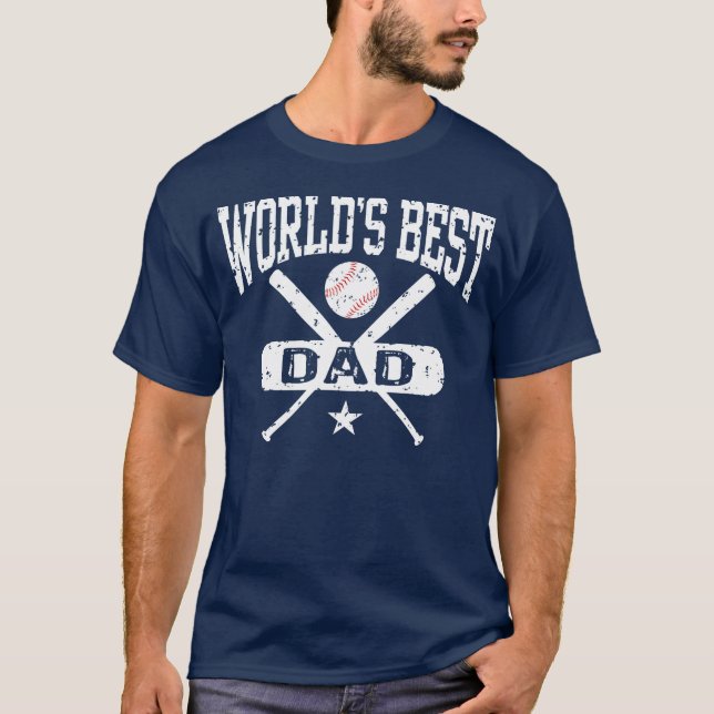 Das beste Baseball-Vater der Welt T-Shirt (Vorderseite)