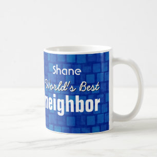 Das beste blaue Nachbarmosaik V04 der Welt Kaffeetasse