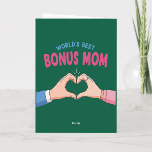 Das beste Bonus-Mama-Herz-Hände-Geschenk Karte