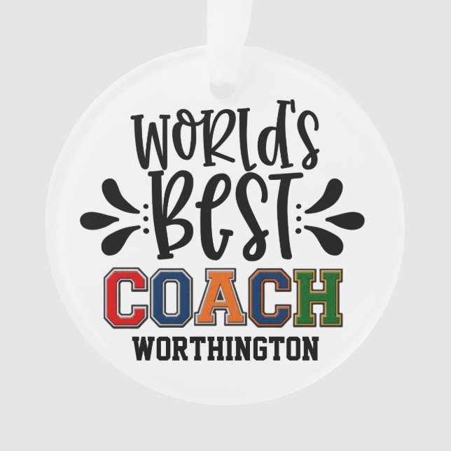 Das beste COACH-Ornament der Welt Ornament (Vorderseite)