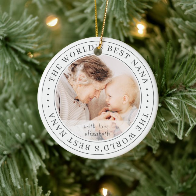 Das beste einfache Foto der Nana-Klassik Keramik Ornament (Baum)