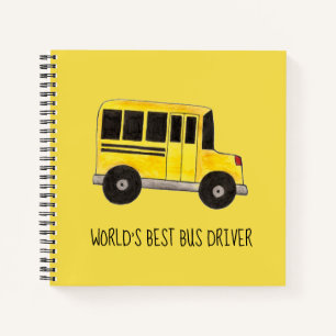 Das beste fahrergelbe Schulbusgeschenk der Welt Notizbuch