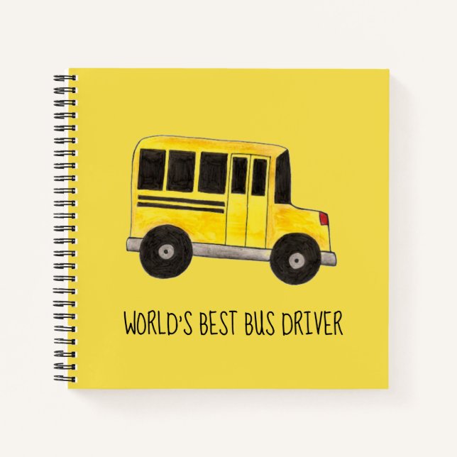 Das beste fahrergelbe Schulbusgeschenk der Welt Notizbuch (Vorderseite)
