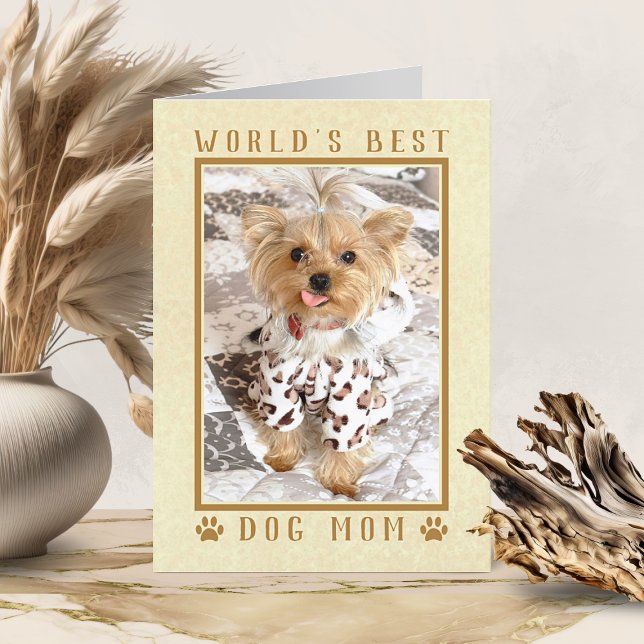 Das beste Foto der Welt für die Mama Gold zum Mutt Karte (Funny World's Best Dog Mom Gold Mother's Day Photo Card)