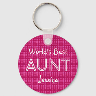 Das beste Geschenk der Welt mit individuellem Rosa Schlüsselanhänger