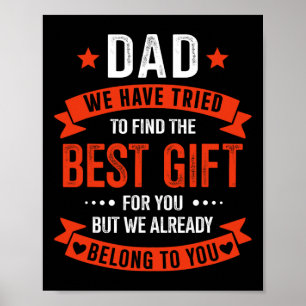 Das beste Geschenk für den Vater von Kindern zu Va Poster