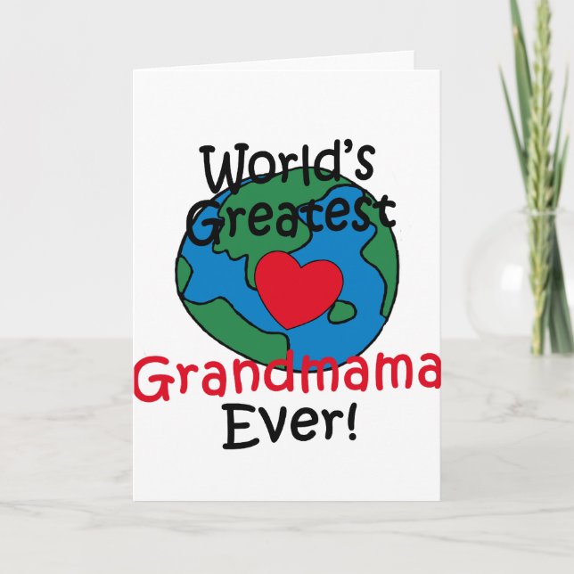 Das Beste Grandama-Herz der Welt Karte (Vorderseite)