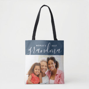 Das beste Grandma Custom Foto Geschenk der Welt Tasche