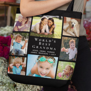 Das beste Grandma der Welt 8 - Collage Black Tasche