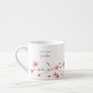 Das beste Grandma der Welt - Pastel und Blumen Per Espressotasse