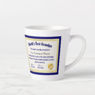 Das beste Grandpa-Zertifikat der modernen Funny Wo Milchtasse