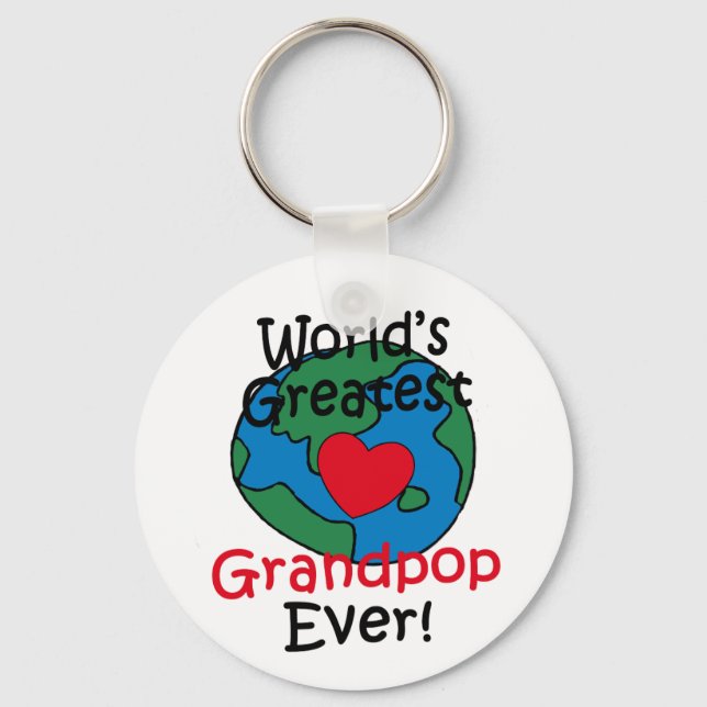 Das Beste Grandpop-Herz der Welt Schlüsselanhänger (Vorderseite)